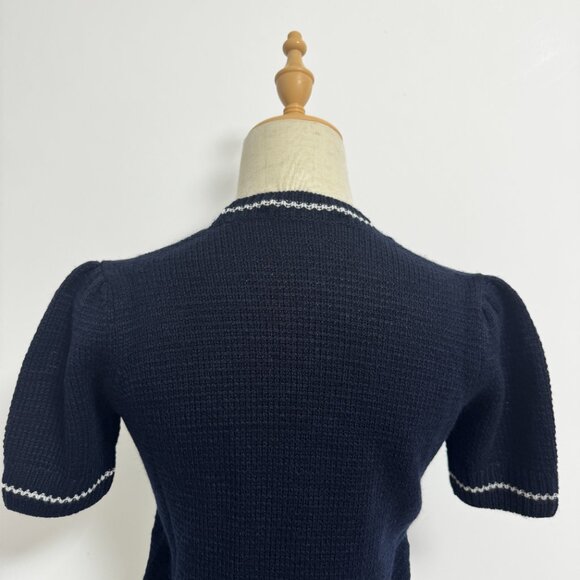 Christian Dior Short-Sleeved Sweater Navy Blue - Picture 10 of 13